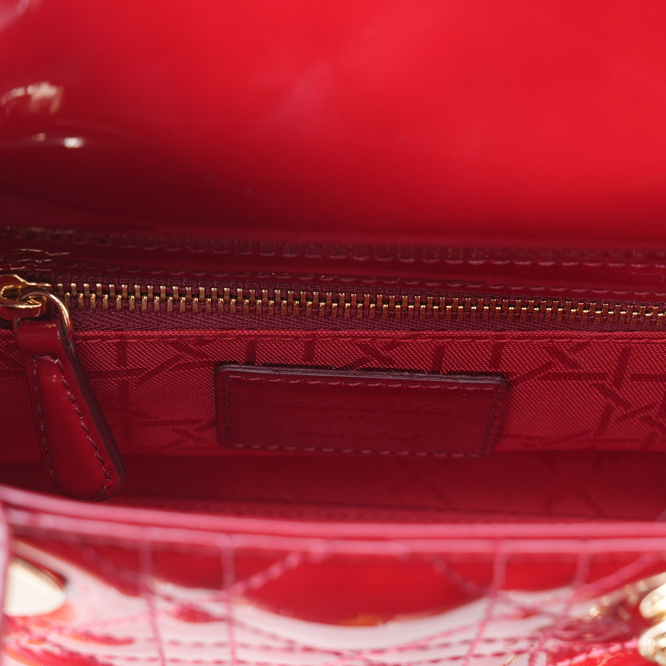CHRISTIAN DIOR(USED)디올 레이디디올 페이던트 미니 체인백 레드